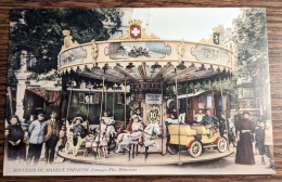 Carte Postale Ancienne Colorisée : Souvenir Du Manège Enfantin - Limoges Fils Directeur - Zonder Classificatie