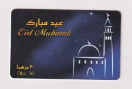UNITED ARAB EMIRATES - Eid Mubarak Chip Phonecard - Ver. Arab. Emirate