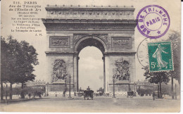 75 PARIS 8e - Arc De Triomphe De L'Etoile - Circulée 1908 - Triumphbogen