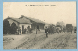 A082  CPA  OUCQUES  (Loir Et Cher)  Gare Des Tramways - Animation  ++++ - Sonstige & Ohne Zuordnung