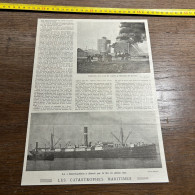 1908 PATI CATASTROPHES MARITIMES Saint-Cuthbert Hoboken Lez-Anvers TANK DE NAPHTE EN FEU - Collections