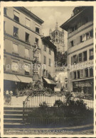 11644254 Lausanne VD Fontaine De La Justice Et Cathedrale Sculpture Lausanne - Autres & Non Classés