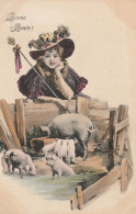 CPA - Cochon- Illustrateur - Style Viennoises - Pigs