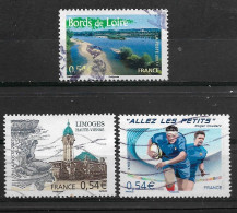 France 2007 Oblitéré N° 4017 - 4029 - 4032  -  Bords De Loire  -  Limoges - Rugby  " Allez Les Petits " - Used Stamps