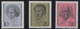 Deutschland Mi. 616-618  200 Jahre Ludwig Van Beethoven, Hegel, Hölderlin - Unused Stamps