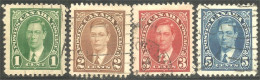 951 Canada 1937 King Roi George VI Mufti Issue 4 Timbres Stamps (484f) - Koniklijke Families