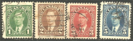 951 Canada 1937 King Roi George VI Mufti Issue 4 Timbres Stamps (484d) - Koniklijke Families