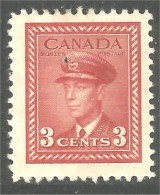 951 Canada 1942 #251 Roi King George VI 3c Carmine War Issue MH * Neuf (449) - Neufs