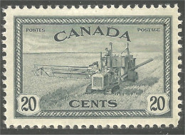 951 Canada 1946 #271 George VI 4c Carmine Peace Issue Combine Harvesting Récolte Moisson MH * Neuf (457) - Ungebraucht