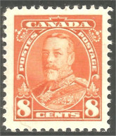 951 Canada 1935 #222 Roi King George V Pictorial Issue 8c Orange MH * Neuf VF (439) - Unused Stamps