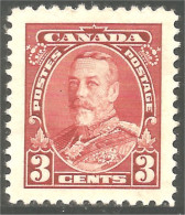 951 Canada 1935 #219 Roi King George V Pictorial Issue 3c Red Rouge MH * Neuf VF (436a) - Ungebraucht