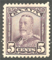 951 Canada 1928 #153 Roi King George V Scroll Issue 5c Violet MH * Neuf CV $25.00 VF (424) - Unused Stamps
