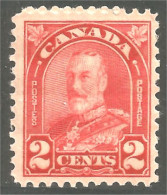 951 Canada 1930 #165 Roi King George V Arch Leaf Issue 2c Rouge Red MH * Neuf  (429) - Neufs