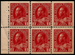 951 Canada 1917 #106a Roi King George V Admiral Issue Booklet Pane MH * Neuf CV $60.00 VF (423) - Nuovi