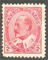 951 Canada 1903 #90 Roi King Edward VII 2c Carmine MH * Neuf CV $50.00 F-VF (413) - Nuovi