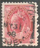 951 Canada 1897 Queen Victoria 3c Red Maple Leaf Issue TB-VF (403) - Gebraucht