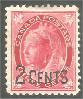 951 Canada 1899 #87 Provisional 2c On 3c Leaf Issue MH * Neuf CV $30.00 VF (410) - Nuevos