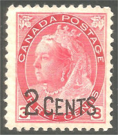 951 Canada 1899 #88 Provisional 2c On 3c Numeral Issue MNH ** Neuf SC CV $75.00 F-VF (411) - Nuevos