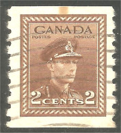 951 Canada 1942 George VI War Issue 2c Brown Roulette Coil (362) - Gebruikt