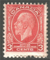 951 Canada 1932 George V Economic Conference 3c Red Rouge MH * Neuf (359) - Ungebraucht