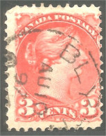 951 Canada 1870 Queen Victoria 3c Orange Montreal Print (350) - Used Stamps