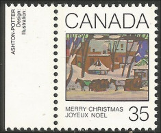 951 Canada 1980 Tableau Painting Hibrite Paper MNH ** Neuf SC (344) - Unused Stamps