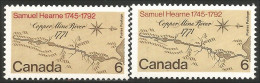 951 Canada 1971 Samuel Hearne Ghost Print Red Double Rouge MNH ** Neuf SC (340) - Neufs