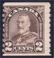 951 Canada George V Arch/Leaf 2c Brown Coil Roulette MNH ** Neuf SC (253) - Nuevos