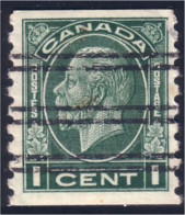 951 Canada George V Medallion 1c Vert Green Coil Roulette Very Fine MLH * Neuf CH (264) - Neufs
