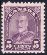 951 Canada 1930 George V Arch/Leaf 5c Violet MNH ** Neuf SC (232) - Ongebruikt