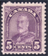951 Canada 1930 George V Arch/Leaf 5c Violet MNH ** Neuf SC (232) - Neufs