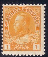 951 Canada 1922 George V Admiral 1c Orange Yellow MNH ** Neuf SC (230) - Nuevos