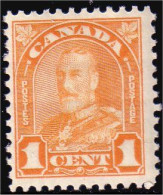 951 Canada 1932 George V ARCH LEAF 1c Orange VF TB MNH ** Neuf SC (195b) - Case Reali