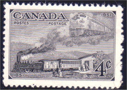 951 Canada 1951 Trains Locomotives 1851-1951 MNH ** Neuf SC (178) - Eisenbahnen
