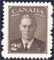 951 Canada 1949 George VI POSTES-POSTAGE 2c Sepia MNH ** Neuf SC (145) - Neufs