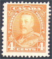 951 Canada 1935 George V Pictorial Issue 4c Yellow Jaune MH * Neuf (109) - Ungebraucht