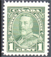 951 Canada 1935 George V Pictorial Issue 1c Vert Green MNH ** Neuf SC (103) - Nuevos