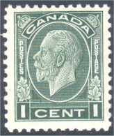 951 Canada 1932 George V Medallion Issue 1c Vert Green MH * Neuf (71) - Ungebraucht