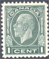 951 Canada 1932 George V Medallion Issue 1c Vert Green MH * Neuf (70) - Neufs