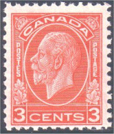 951 Canada 1932 George V Medallion Issue 3c Red Rouge MNH ** Neuf SC (76) - Ungebraucht