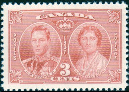 951 Canada 1937 George VI Coronation Couronnement MNH ** Neuf SC (9) - Royalties, Royals