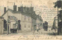 18 - Bourges - Avenue De La Gare - Animée - Tramway - Précurseur - Oblitération Ronde De 1903 - CPA - Voir Scans Recto-V - Bourges