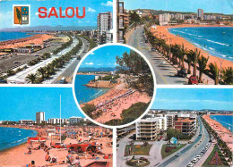 Espagne - Espana - Cataluna - Salou - Multivues - Playa - Plage - Femme En Maillot De Bain - Immeubles - Architecture -  - Tarragona