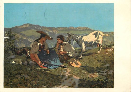 Art - Peinture - Frank Buchser - Hirtenidyli - Idylle - IdilHo Pastorale - Chèvres - CPM - Voir Scans Recto-Verso - Malerei & Gemälde