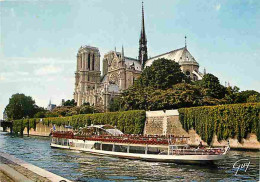 75 - Paris - Cathédrale Notre Dame - La Seine - Vedette - Bateau-Mouche - Bateaux - Carte Neuve - CPM - Voir Scans Recto - Notre Dame De Paris