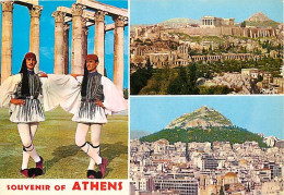 Grèce - Athènes - Athína - Multivues - La Garde Royale - Evzons - Carte Neuve - CPM - Voir Scans Recto-Verso - Grèce