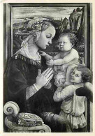 Art - Peinture Religieuse - Firenze - Galleria Uffizi - Lippi - La Madone Qui Adore Son Enfant - CPM - Voir Scans Recto- - Pinturas, Vidrieras Y Estatuas