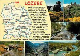 48 - Lozère - Multivues - Vaches - Carte Géographique - CPM - Voir Scans Recto-Verso - Altri & Non Classificati