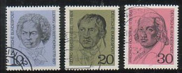 Deutschland Mi. 616-618  200 Jahre Ludwig Van Beethoven, Hegel, Hölderlin - Used Stamps
