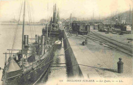 62 - Boulogne Sur Mer - Les Quais - Animée - Bateaux - CPA - Voir Scans Recto-Verso - Boulogne Sur Mer